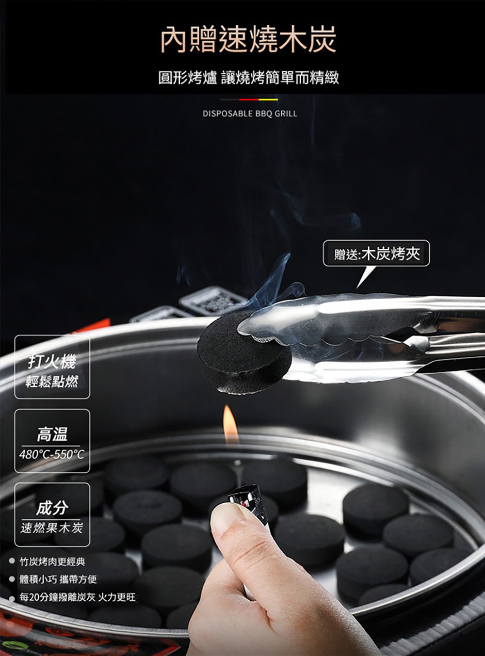 每20分鐘撥離炭灰 火力更旺