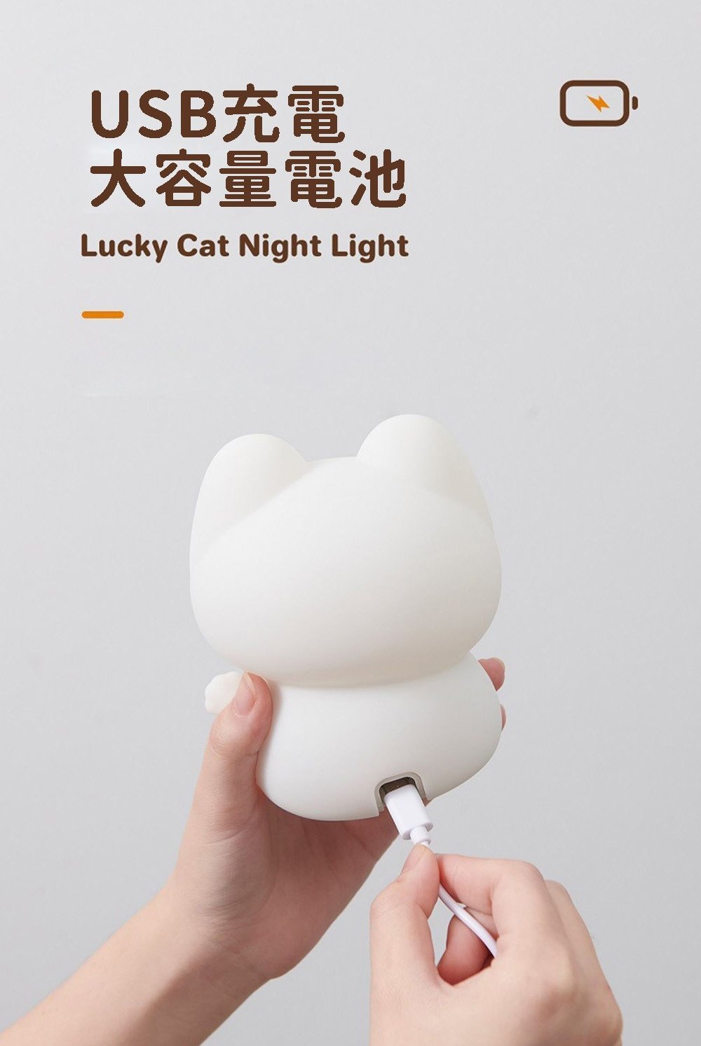 USB充電 大容量電池 