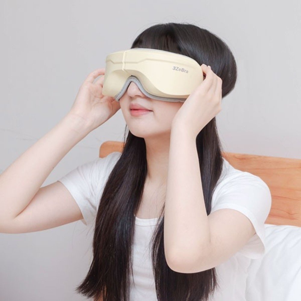 【3ZeBra三隻斑馬】5C熱敷按摩眼罩︱至尊款 (奶油黃)