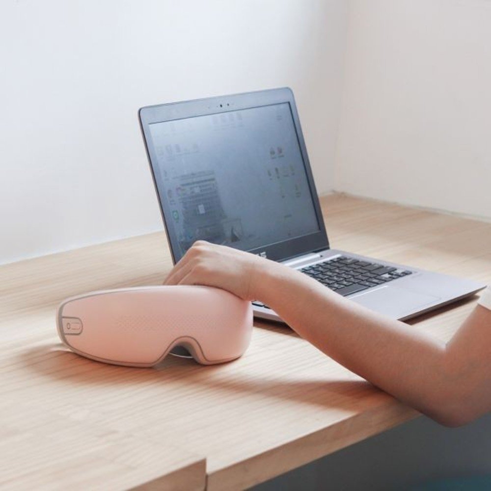 【3ZeBra三隻斑馬】雙層氣壓按摩眼罩 (粉色)