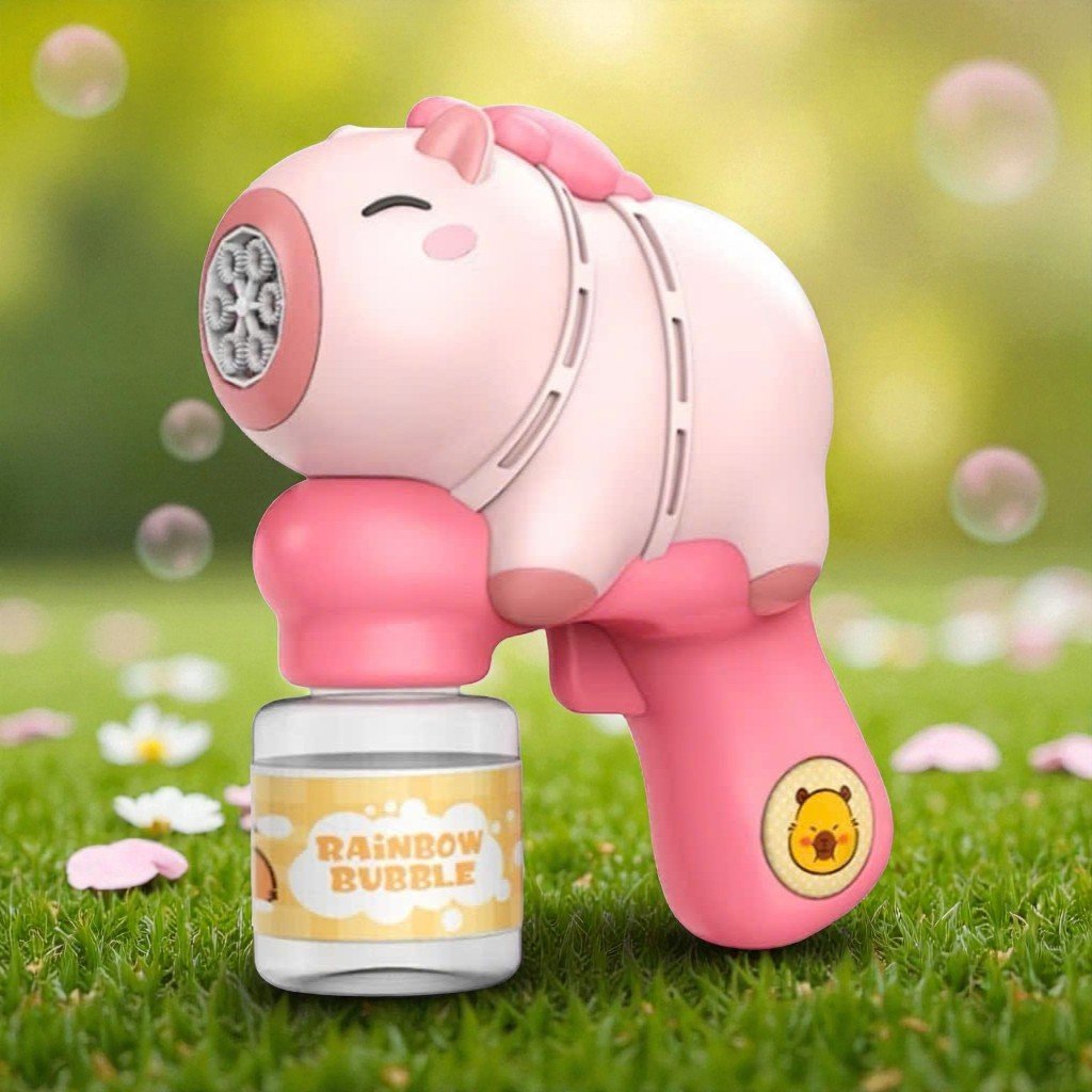 0_1(粉) 【Gan Xin柑心良品】呆萌水豚泡泡槍(粉色)