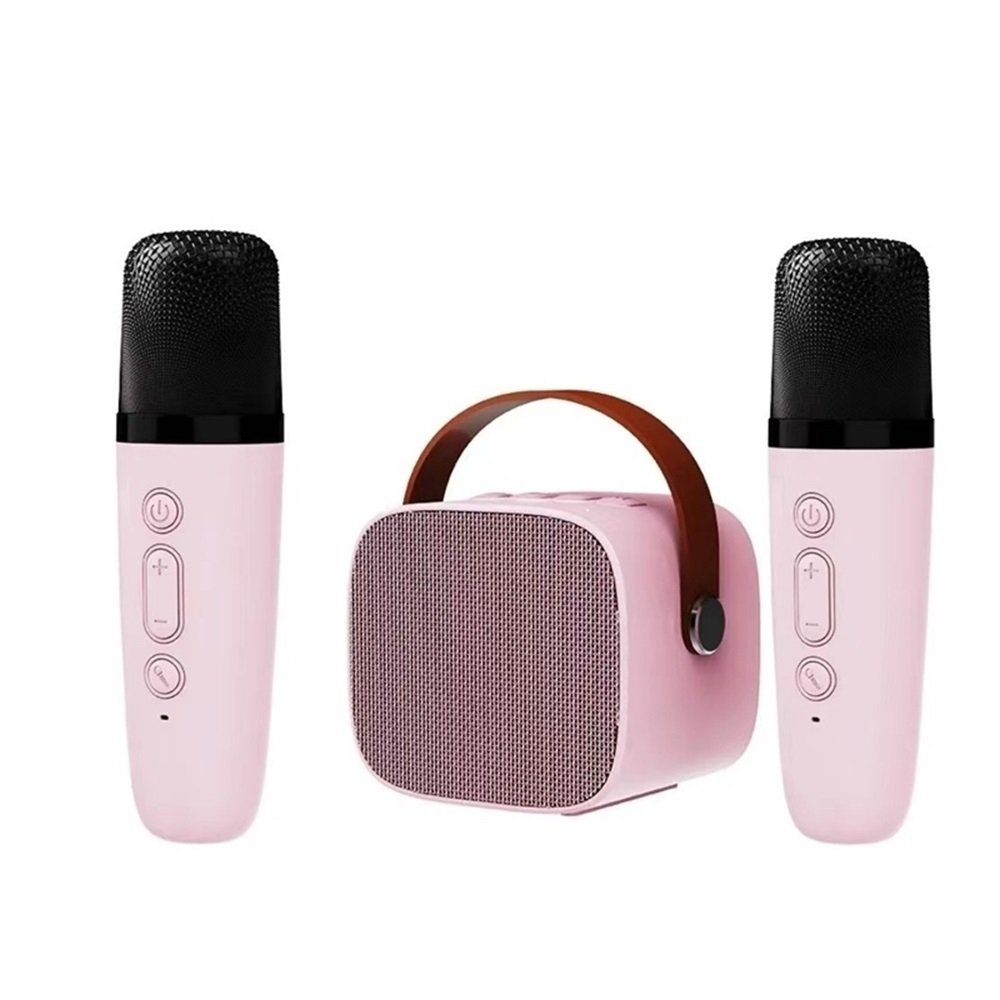0_1(粉色) 【Gan Xin柑心良品】行動手持雙人無線K歌音箱(粉色)
