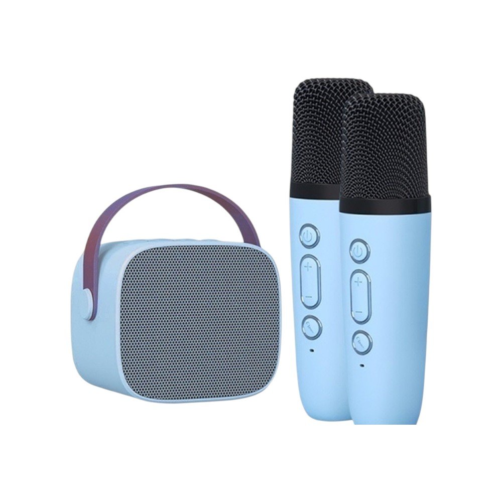 0_1(藍色) 【Gan Xin柑心良品】行動手持雙人無線K歌音箱(藍色)