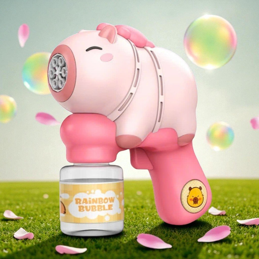 0_2(粉) 【Gan Xin柑心良品】呆萌水豚泡泡槍(粉色)