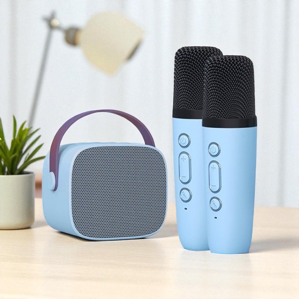 【Gan Xin柑心良品】行動手持雙人無線K歌音箱(藍色)