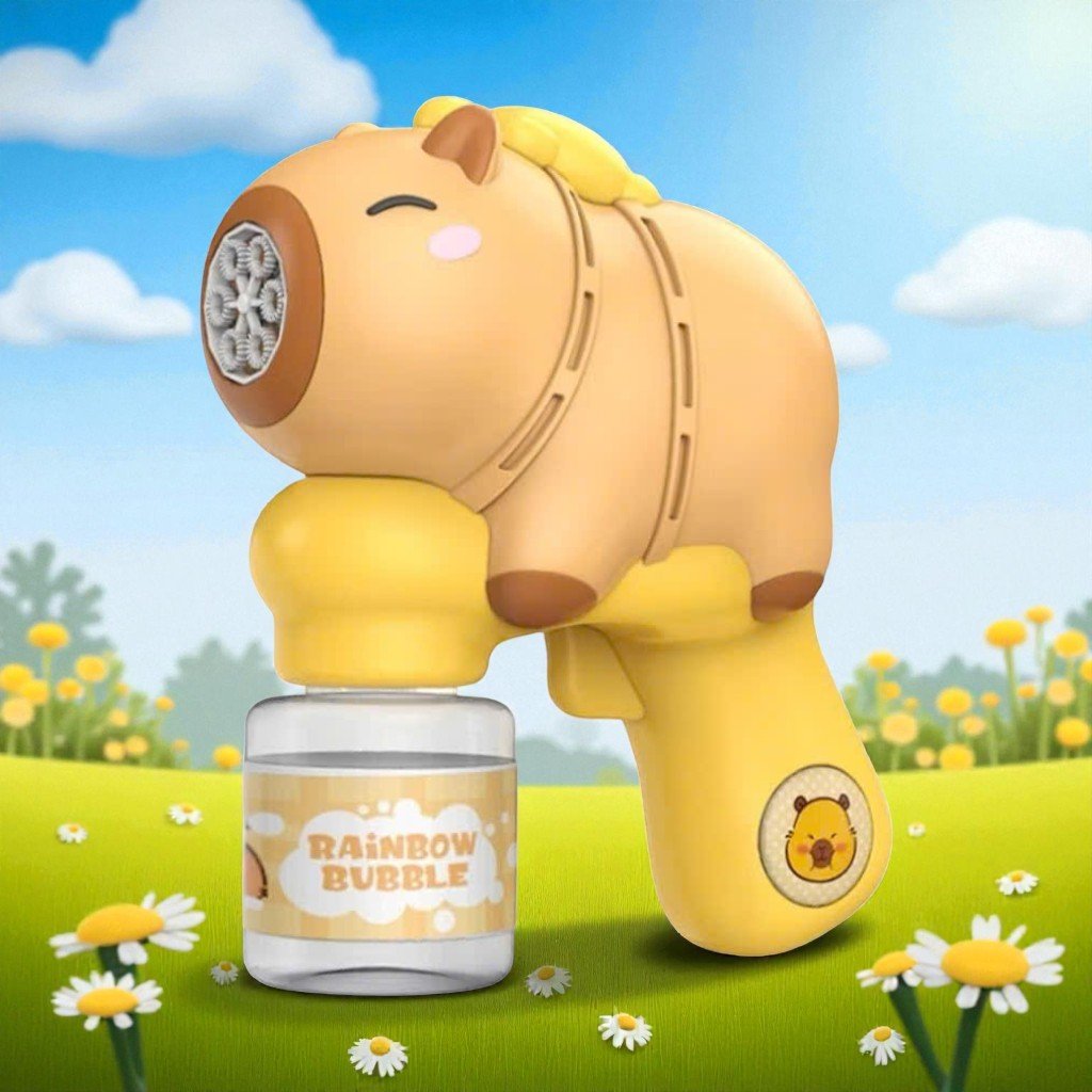 0_2(黃) 【Gan Xin柑心良品】呆萌水豚泡泡槍(黃色)