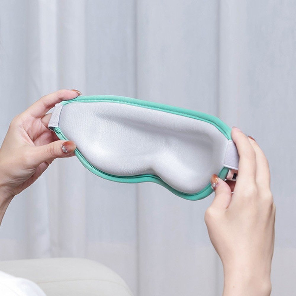 【3ZeBra三隻斑馬】無線冷熱敷按摩眼罩 (湖水綠)