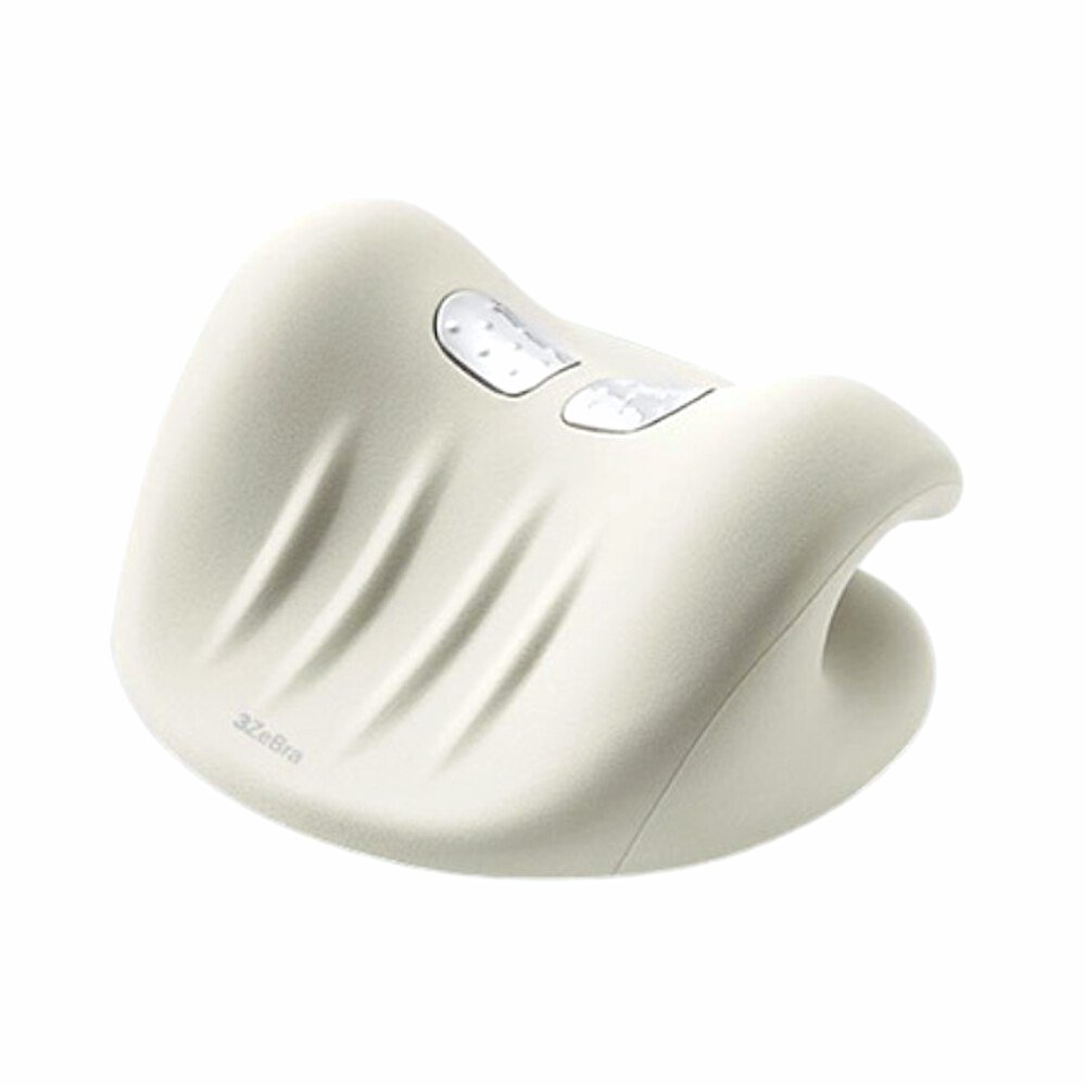 【3ZeBra三隻斑馬】頸椎熱敷牽引枕｜震動款(白色)